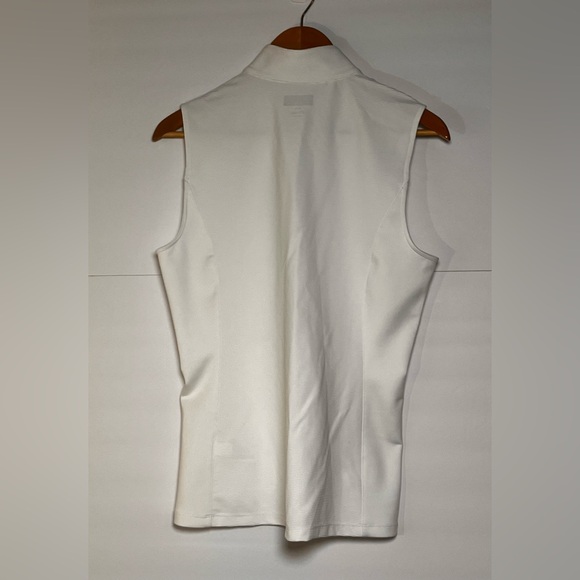 Greg Norman Collection White Zip-Up Vest Shirt Medium - Picture 4 of 10